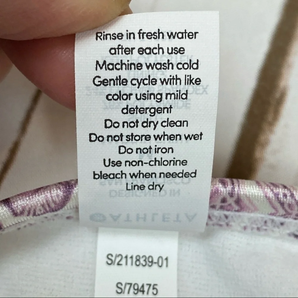 Athleta Aqualuxe Print Ladder Front Bikini Bottom Size‎ Medium